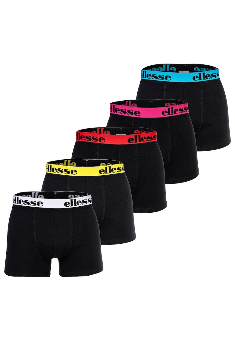 Set de boxeri cu banda contrastanta - 5 perechi