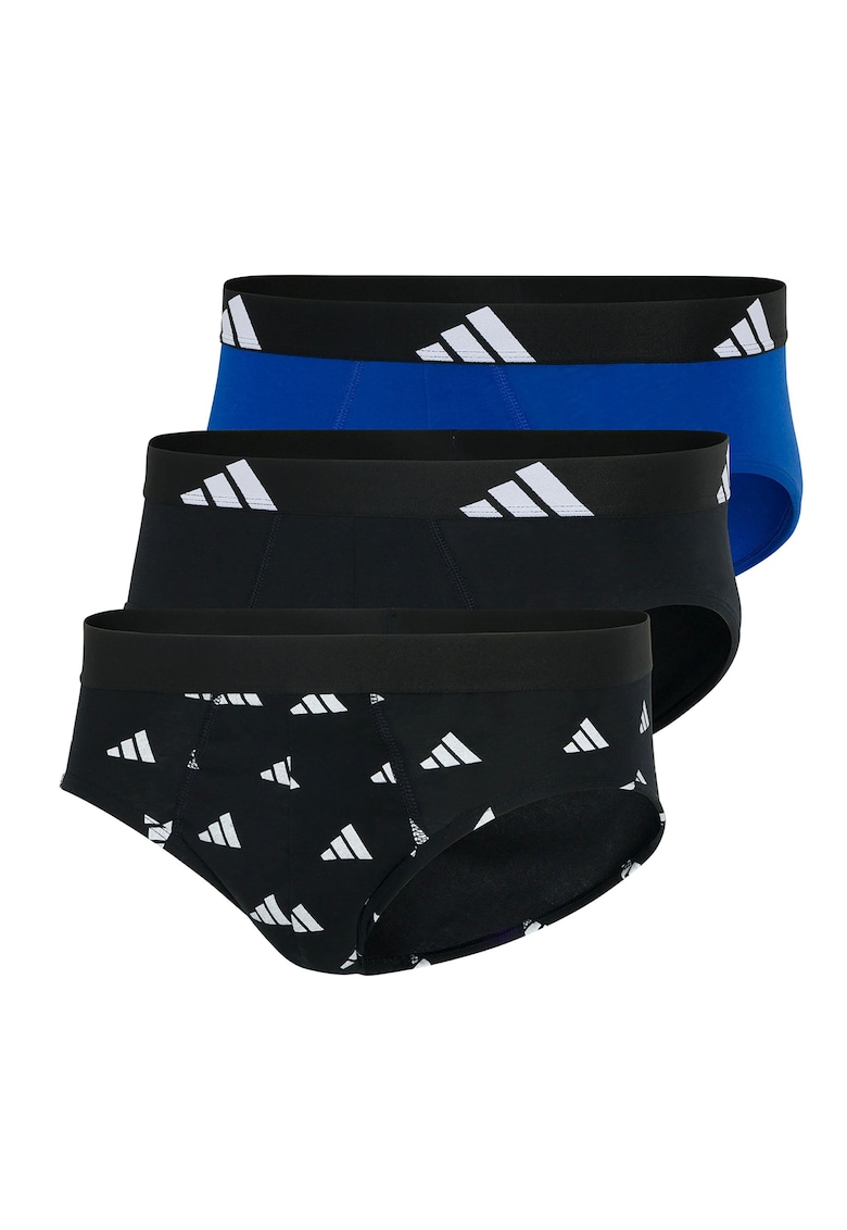 Set de chiloti cu talie joasa Active Flex – 3 perechi – Alb/Negru/Albastru Set de chiloti cu talie joasa Active Flex – 3 perechi – Alb/Negru/Albastru