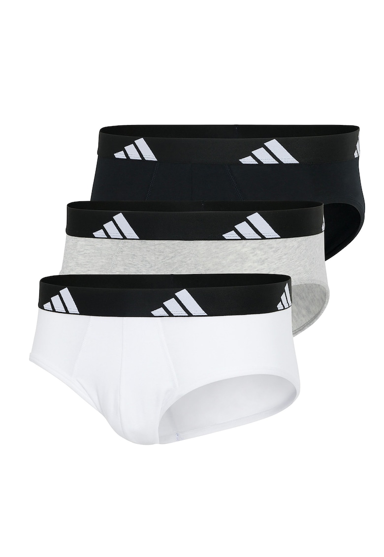 Set de chiloti cu talie joasa Active Flex – 3 perechi – Alb/Negru/Gri Set de chiloti cu talie joasa Active Flex – 3 perechi – Alb/Negru/Gri