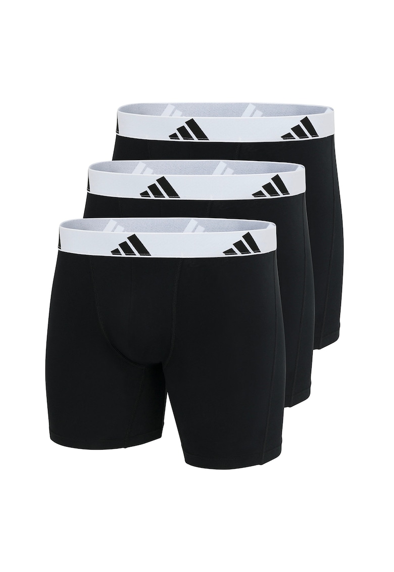 Set de boxeri cu imprimeu logo Active – 3 perechi – Alb/Negru Set de boxeri cu imprimeu logo Active – 3 perechi – Alb/Negru