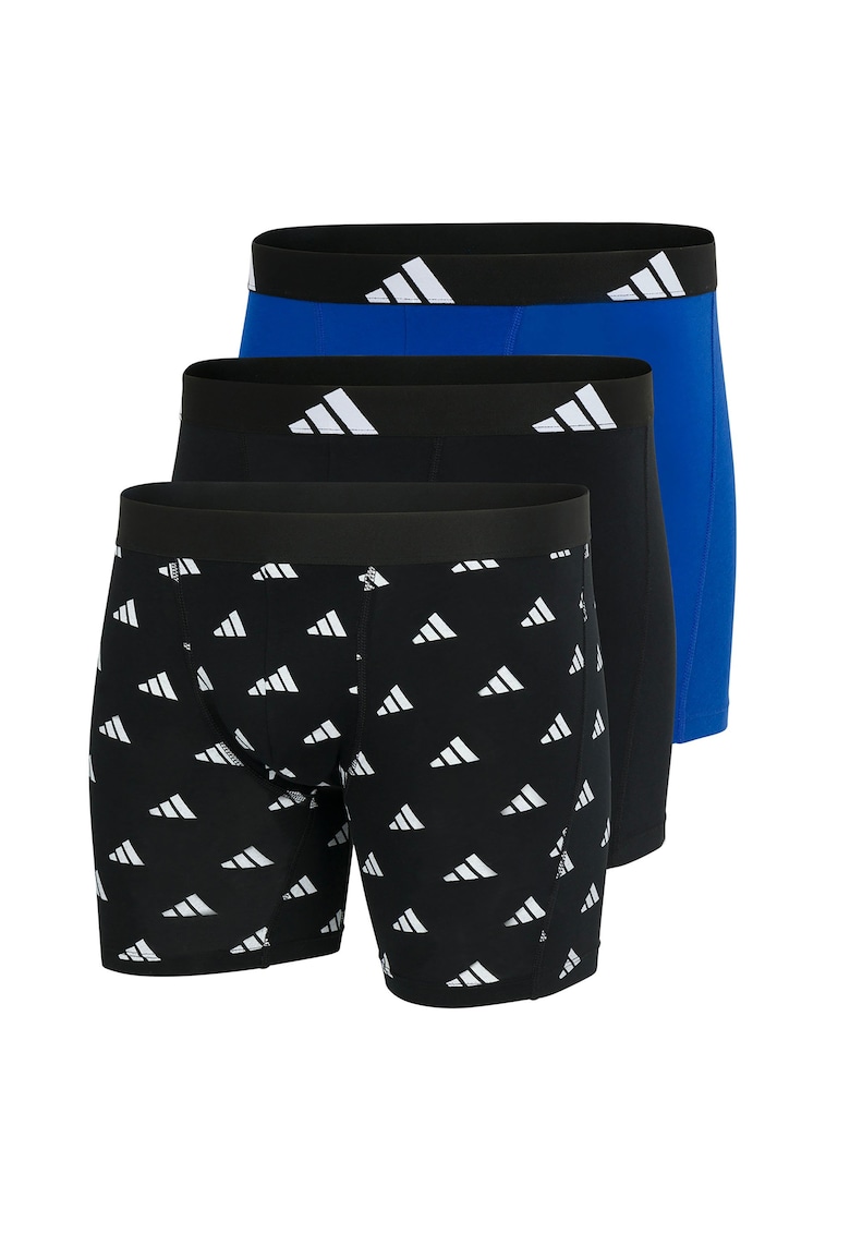 Set de boxeri cu imprimeu logo Active – 3 perechi – Alb/Negru/Albastru Set de boxeri cu imprimeu logo Active – 3 perechi – Alb/Negru/Albastru