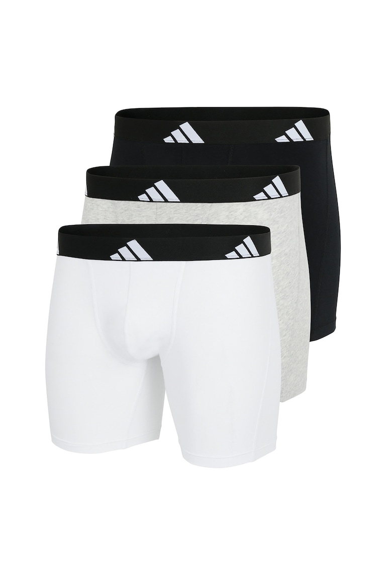 Set de boxeri cu imprimeu logo Active – 3 perechi – Alb/Negru/Gri Set de boxeri cu imprimeu logo Active – 3 perechi – Alb/Negru/Gri