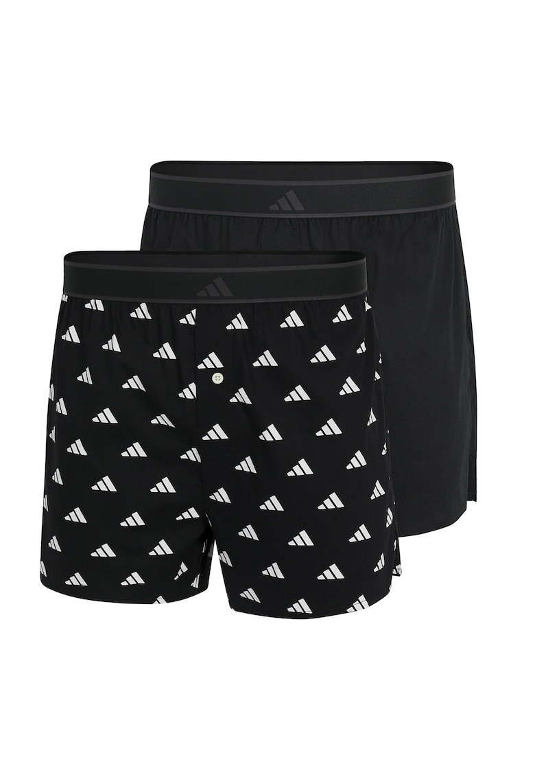 Set de boxeri cu logo – 2 perechi – Alb/Negru Set de boxeri cu logo – 2 perechi – Alb/Negru