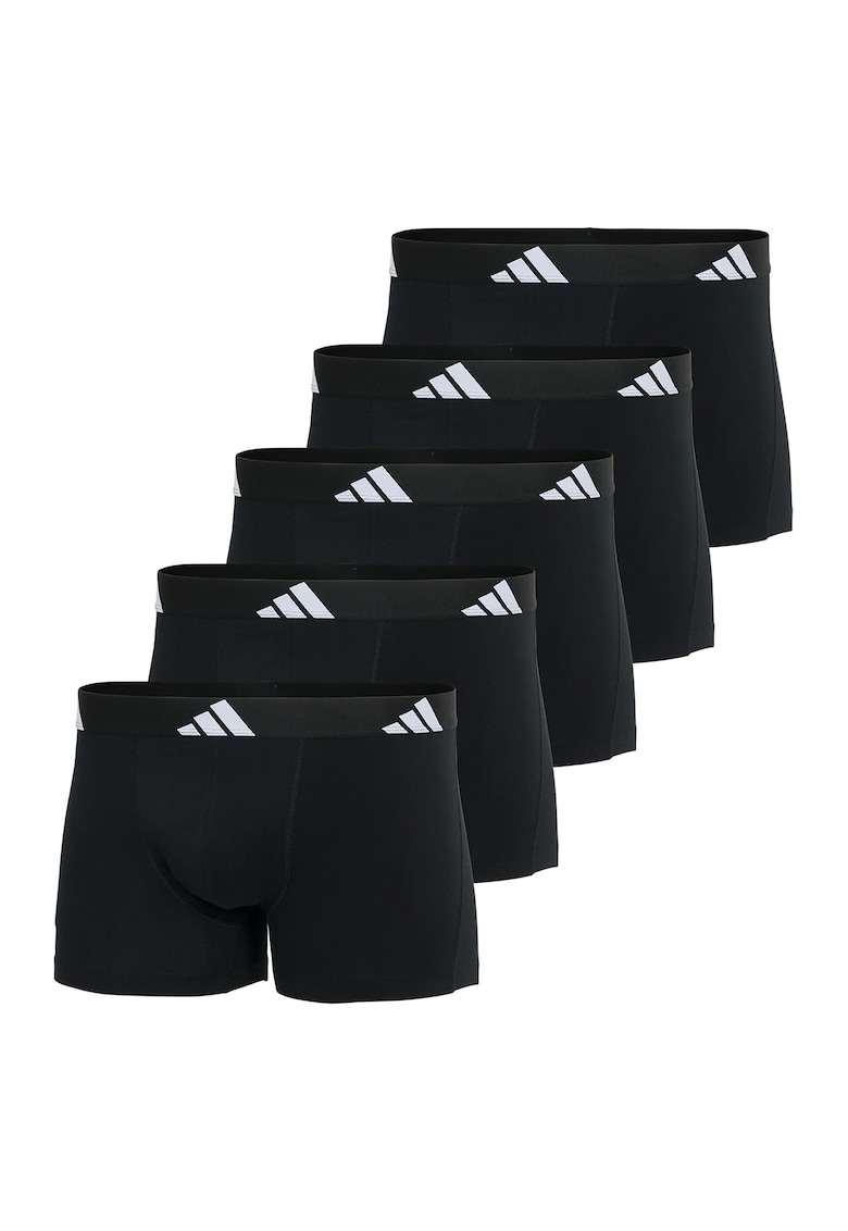 Set de boxeri cu banda logo in talie Active Flex – 5 perechi – Negru Set de boxeri cu banda logo in talie Active Flex – 5 perechi – Negru