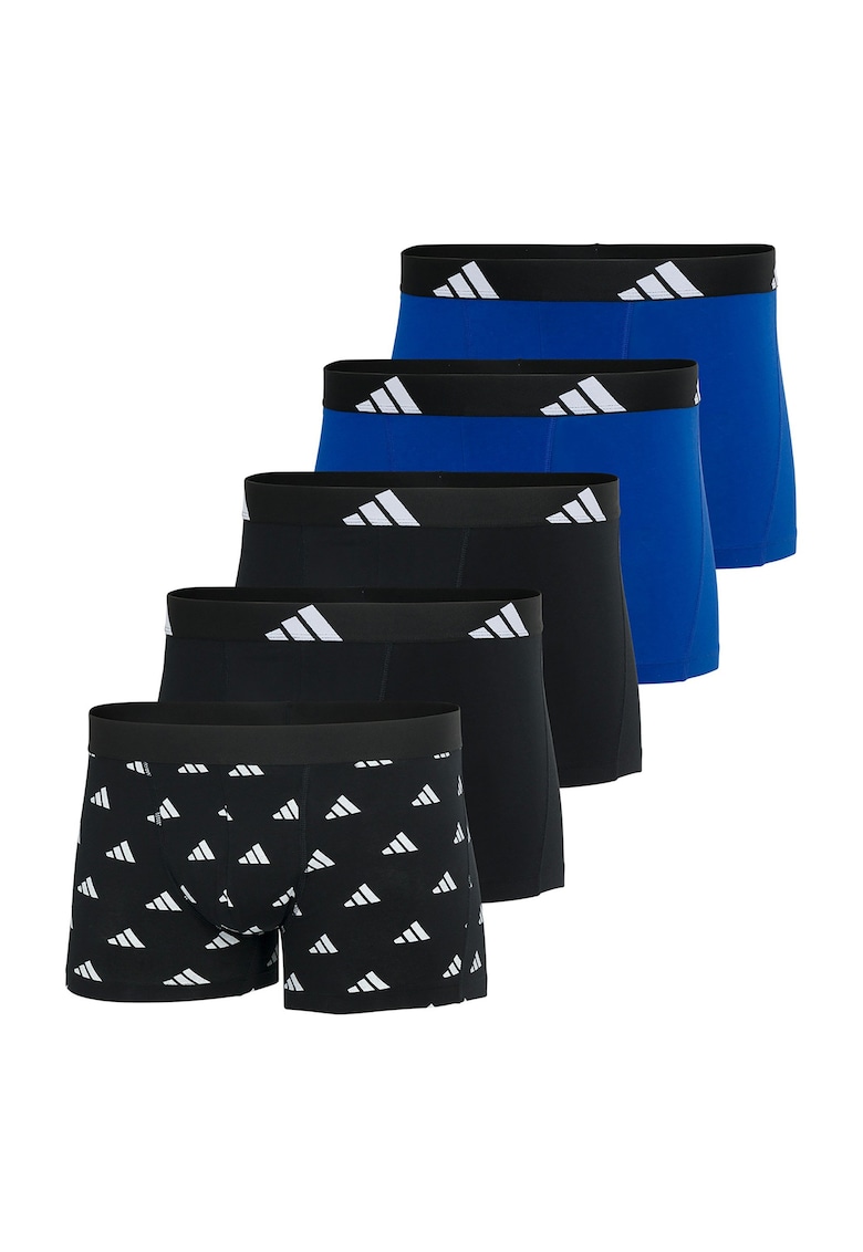 Set de boxeri cu banda logo in talie Active Flex – 5 perechi – Alb/Negru/Albastru Set de boxeri cu banda logo in talie Active Flex – 5 perechi – Alb/Negru/Albastru