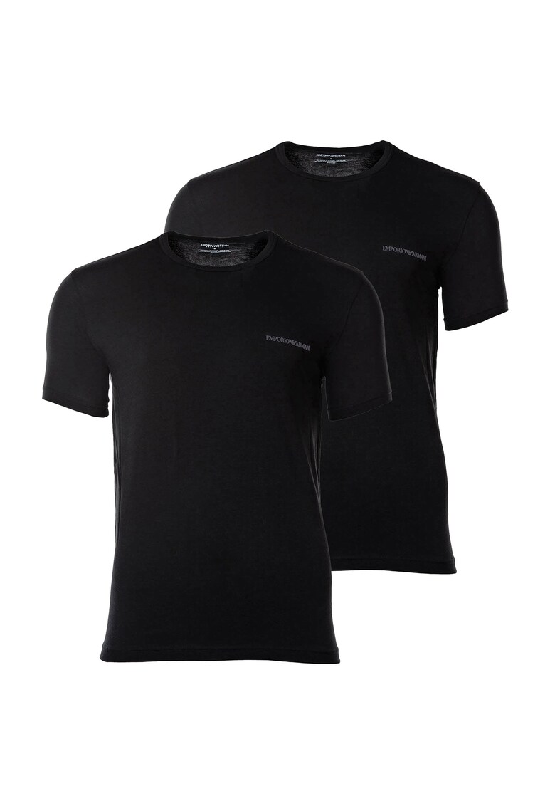 Set de tricouri cu decolteu la baza gatului - 2 piese