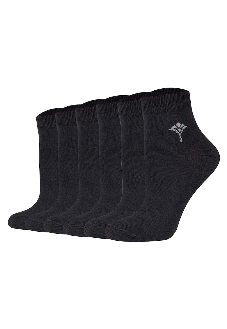 Set de sosete scurte din amestec de bumbac organic- 6 perechi – Negru Set de sosete scurte din amestec de bumbac organic- 6 perechi – Negru