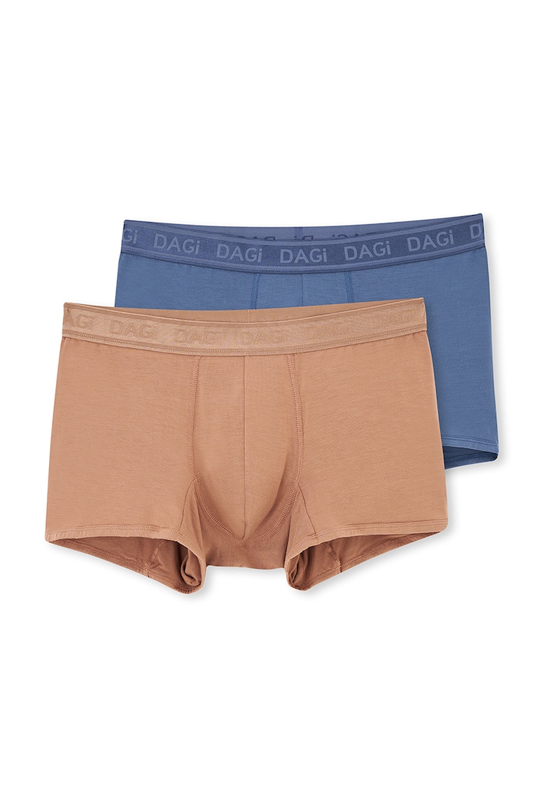 Set de boxeri din amestec de micromodal cu bana logo in talie - 2 piese