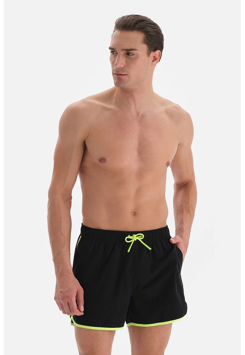 Pantaloni scurti de baie cu snur si buzunare laterale