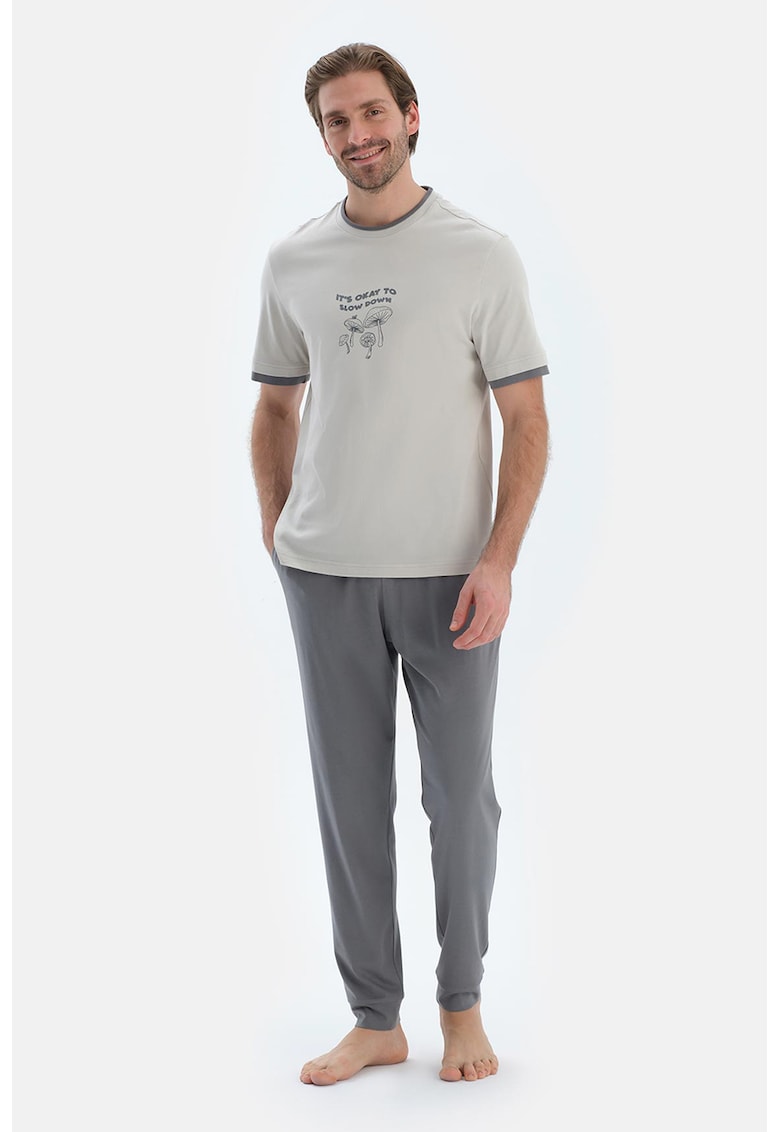 Pijama din amestec de modal cu snur