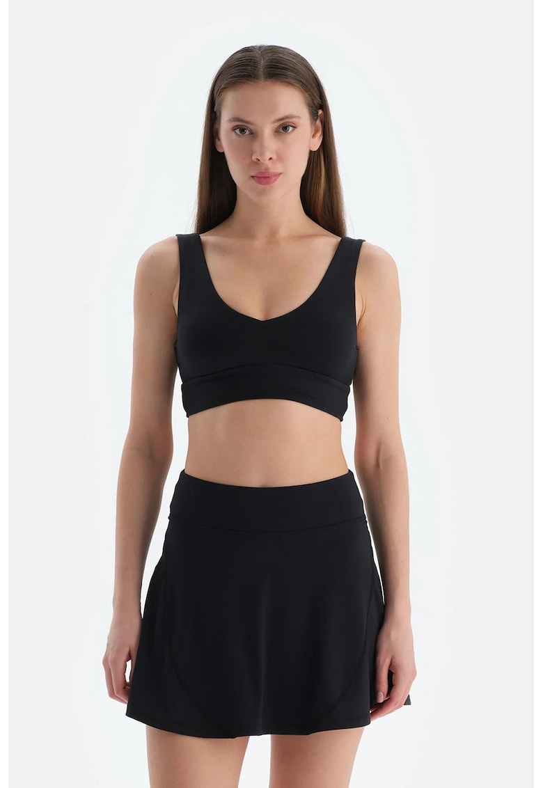 Bustiera uni cu decolteu in V