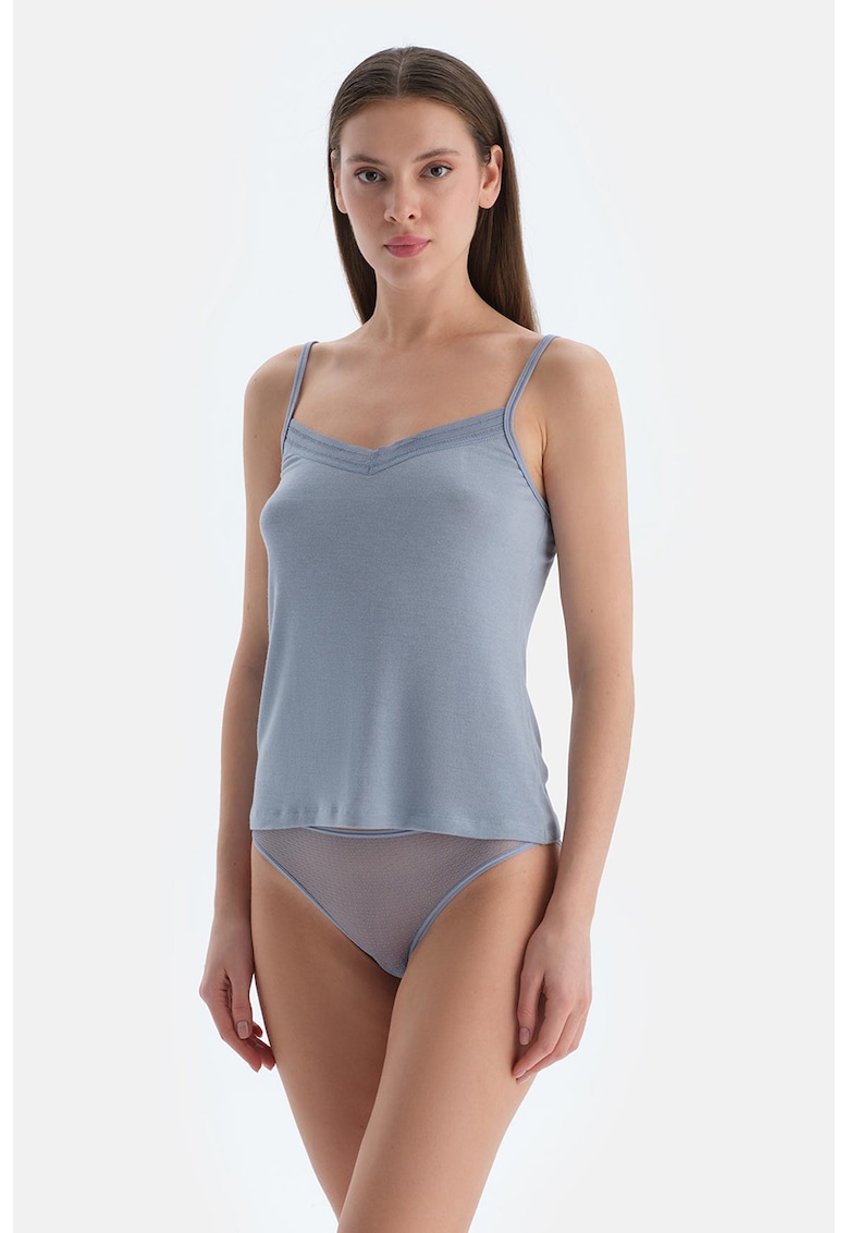 Chiloti brazilieni semi-transparenti - Albastru prafuit