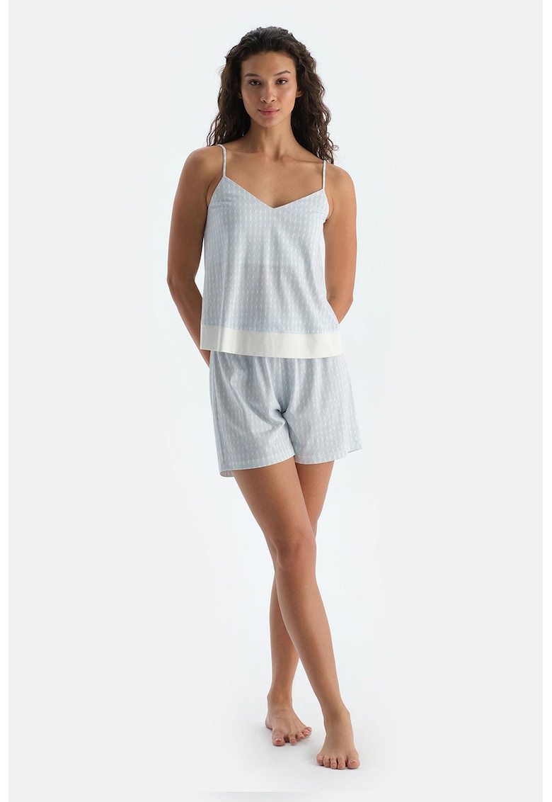 Pijama fara maneci din amestec de modal