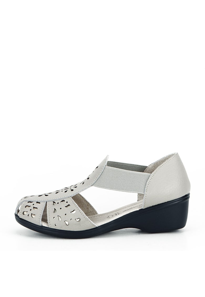 Sandale gri din piele naturala Ozana M5 14827