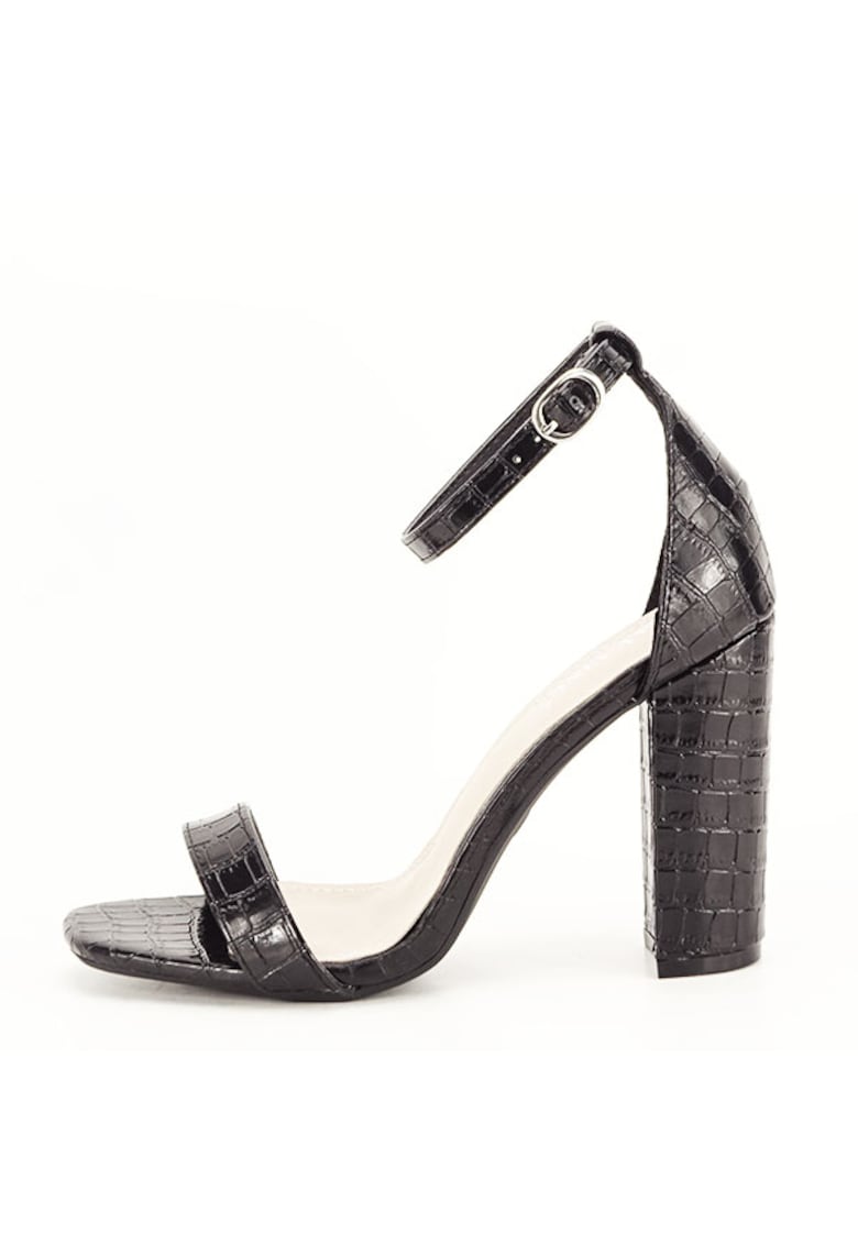 Sandale negre cu imprimeu Frida 132 8566