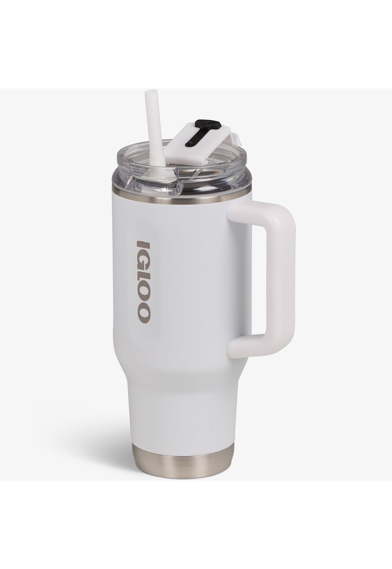 Cana termorezistenta 32 Oz Flip n Sip Travel Mug - Alb