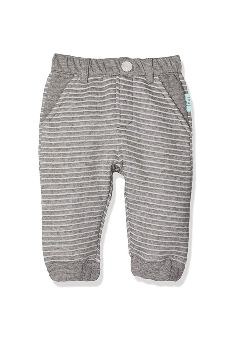 Pantaloni copii gri - 75% bumbac - dungi - set nou -