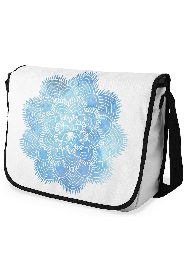 Geanta dama  ecru - 29x36cm - 100% bumbac - design geometric