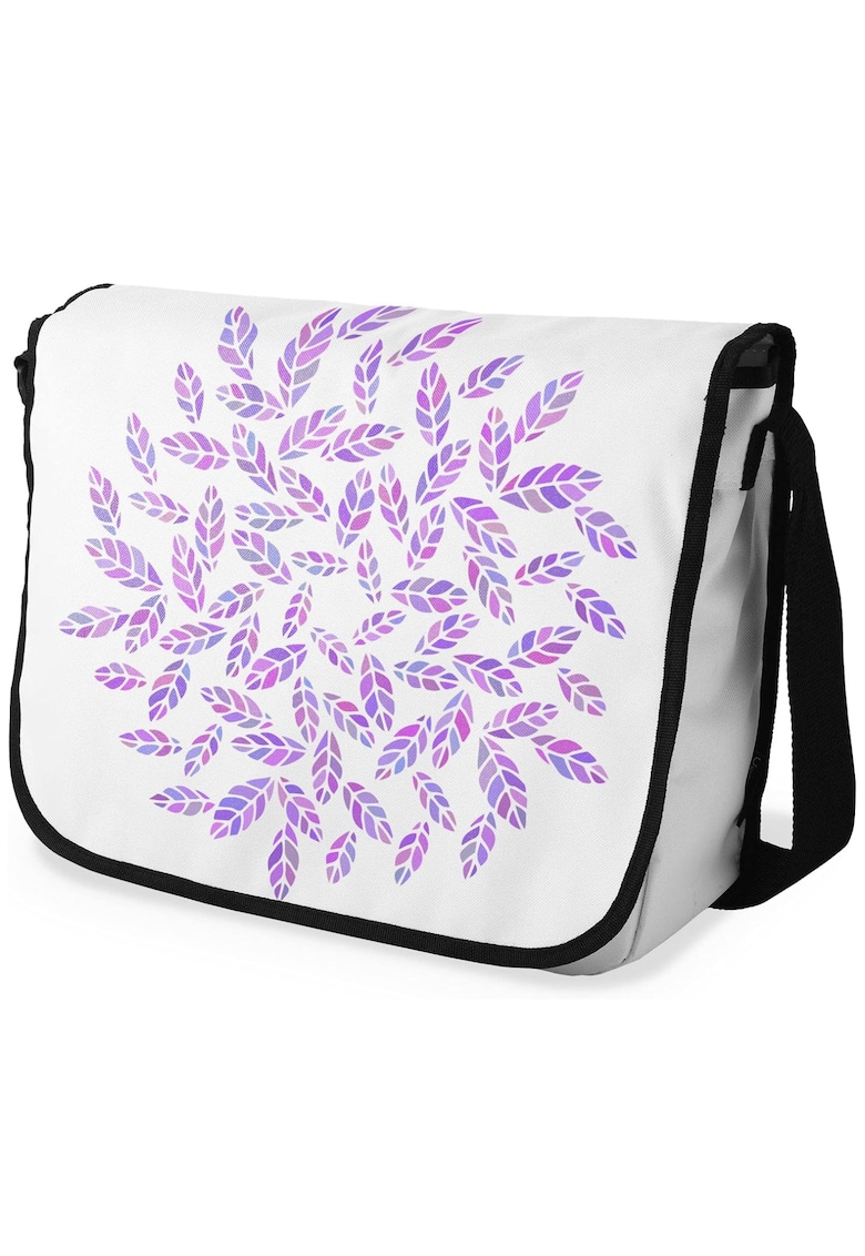 Geanta fashion dama  ecru - 29x36cm - 100% bumbac - design geometric