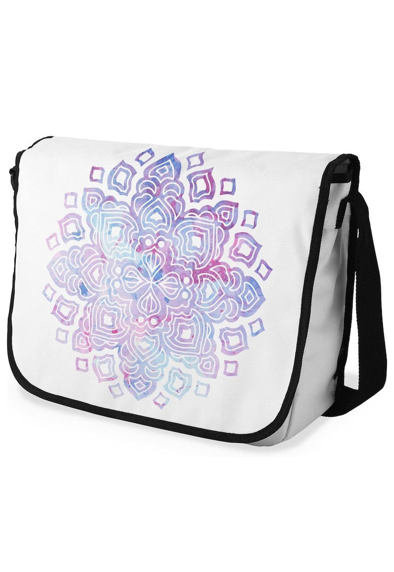 Geanta fashion dama  ecru - 29x36cm - 100% bumbac - design geometric