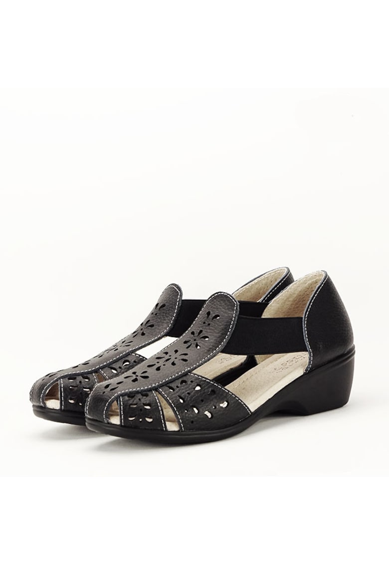 Sandale negre din piele naturala Ozana M5 5938 - Negru