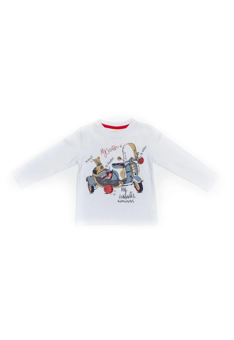 Bluza bebelusi - Wooloo Mooloo - din bumbac - alba - 23730 - 92 cm - Alb