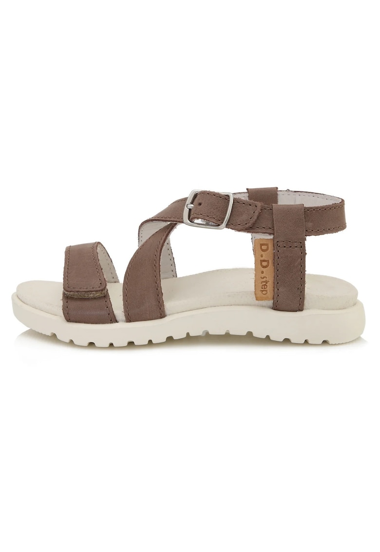 Sandale din Piele Fetite - Talpa Groasa - AC055-1A - Maro -
