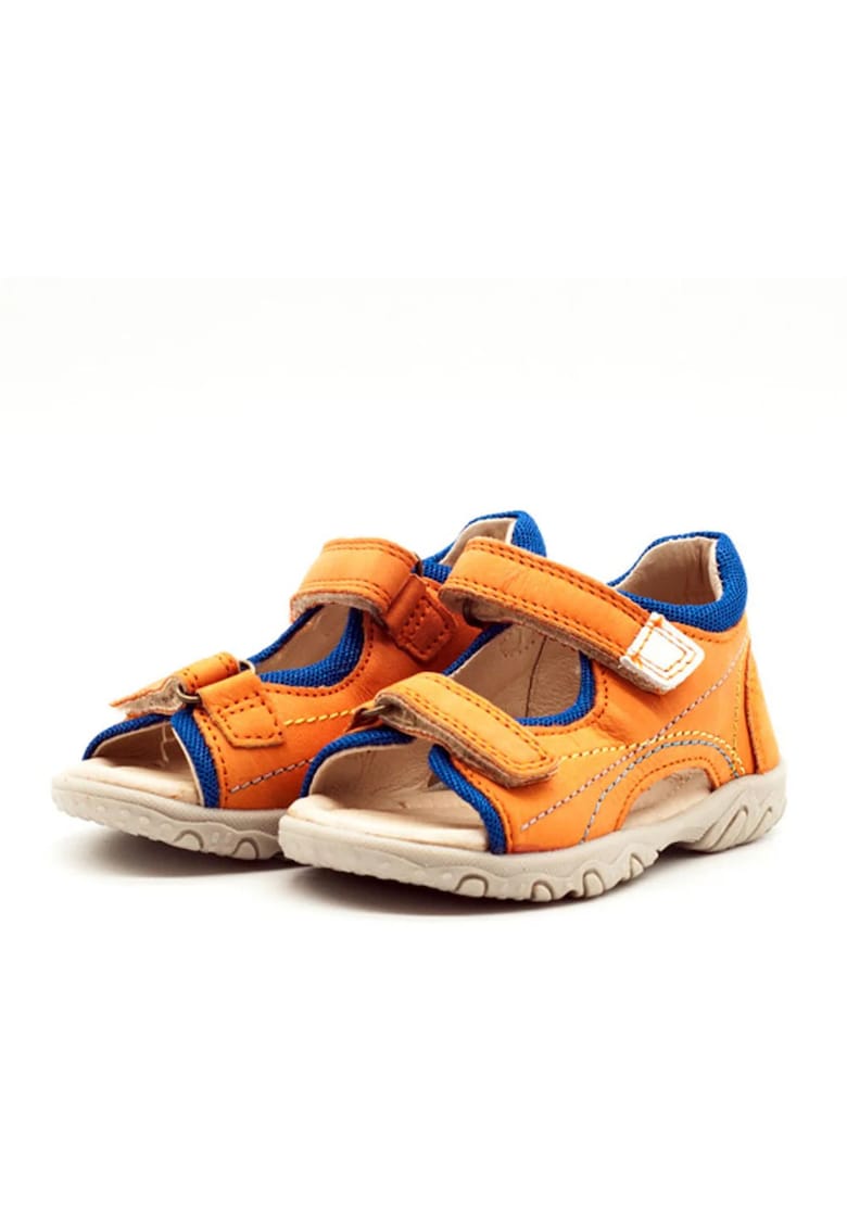 Sandale cu Scai Baieti - Inchise la Spate - din Piele - AC625-28D - Portocaliu -