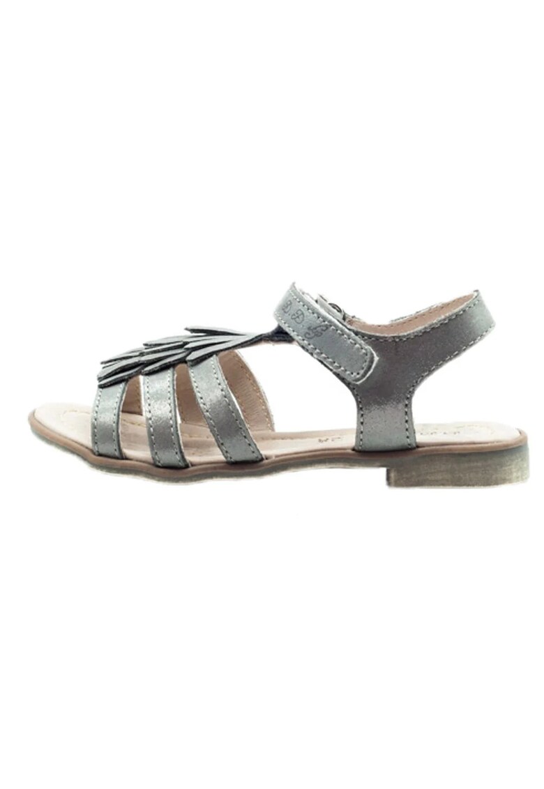 Sandale din Piele Fete - Talpa Subtire - Usoare - K356-1A - Gri