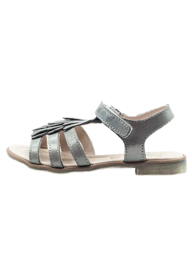 Sandale din Piele Fete - Talpa Subtire - Usoare - K356-1A - Gri