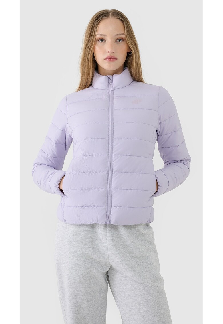 Jacheta de puf sintetica slim - hidrofoba - violet - material anti-ripare - pentru femei