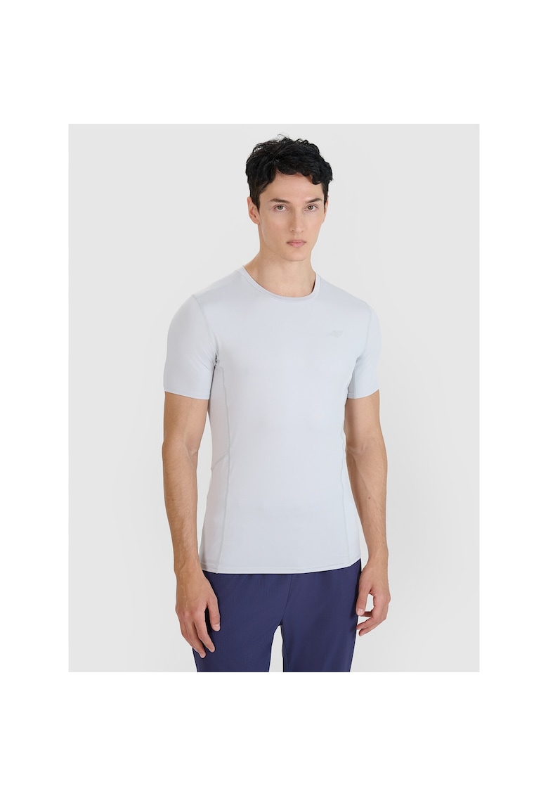 Tricou sport alergare montana - slim - uscare rapida - gri - material sintetic