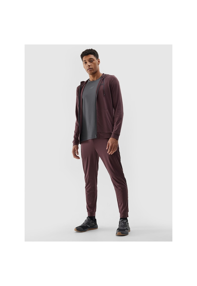 Pantaloni sport barbati antrenament - maro