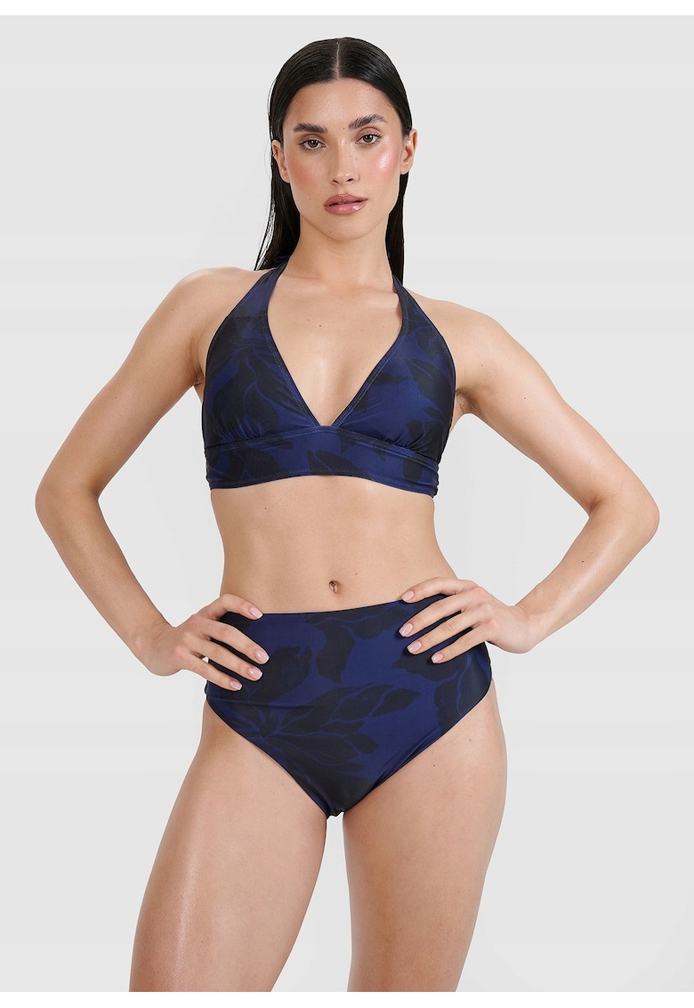 Sutien de bikini dama model halter - violet - material sintetic - cupe detasabile