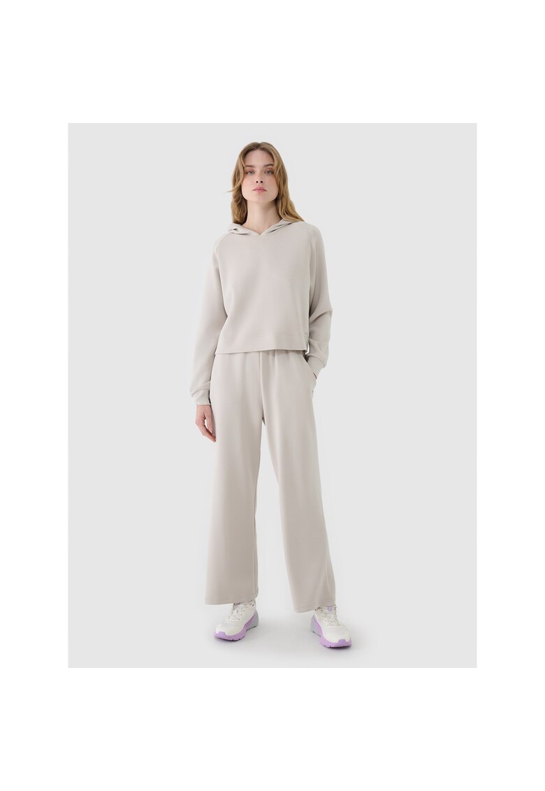 Pantaloni sport dama bej - material modal