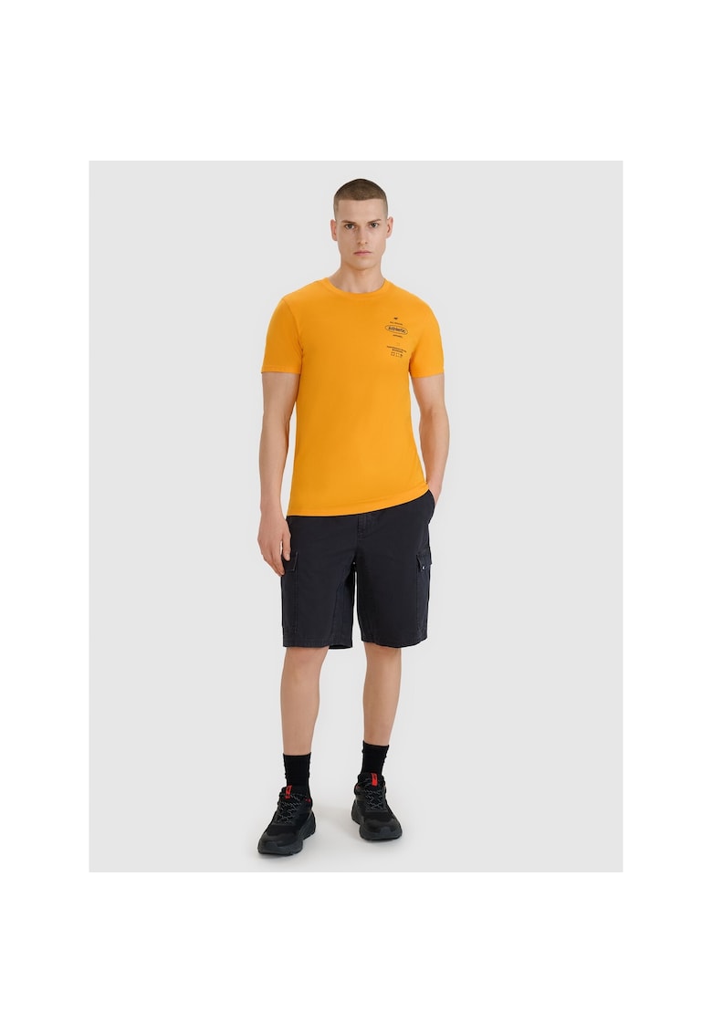 Pantaloni scurti cargo barbati negru - bumbac