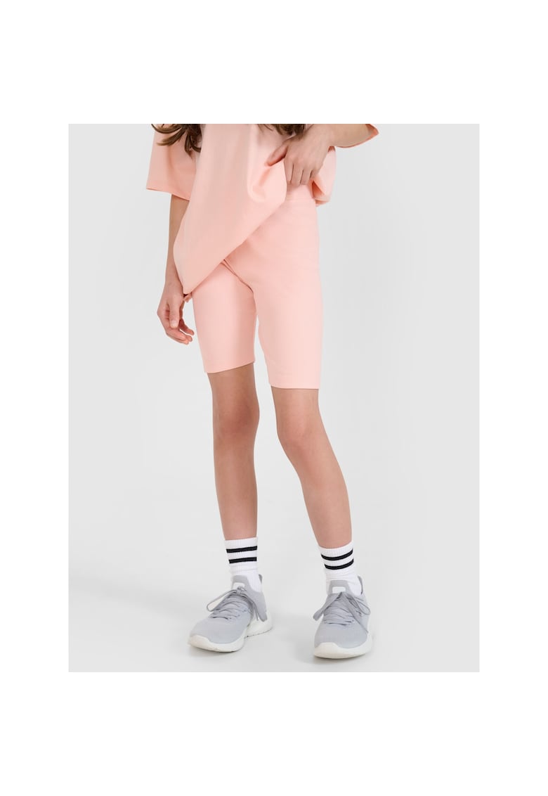 Colanti sportivi pentru fete - roz - talie inalta - croiala slim fit - bumbac