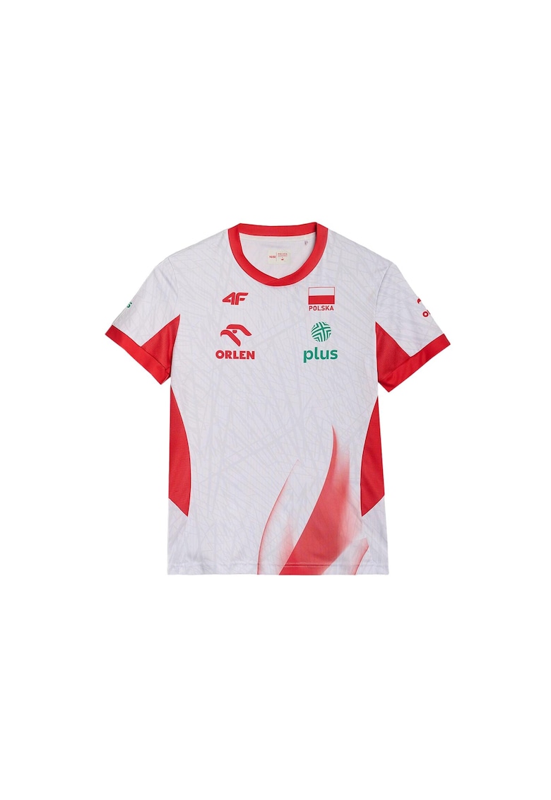 Tricou Volei Baieti Colectie Nationala SS25 - Rosu/Alb