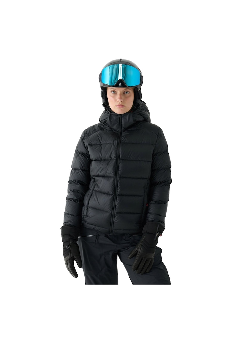 Jacheta de schi 4FWAW24TDJAF517-20S - poliester - umplutura naturala - gluga detasabila - negru