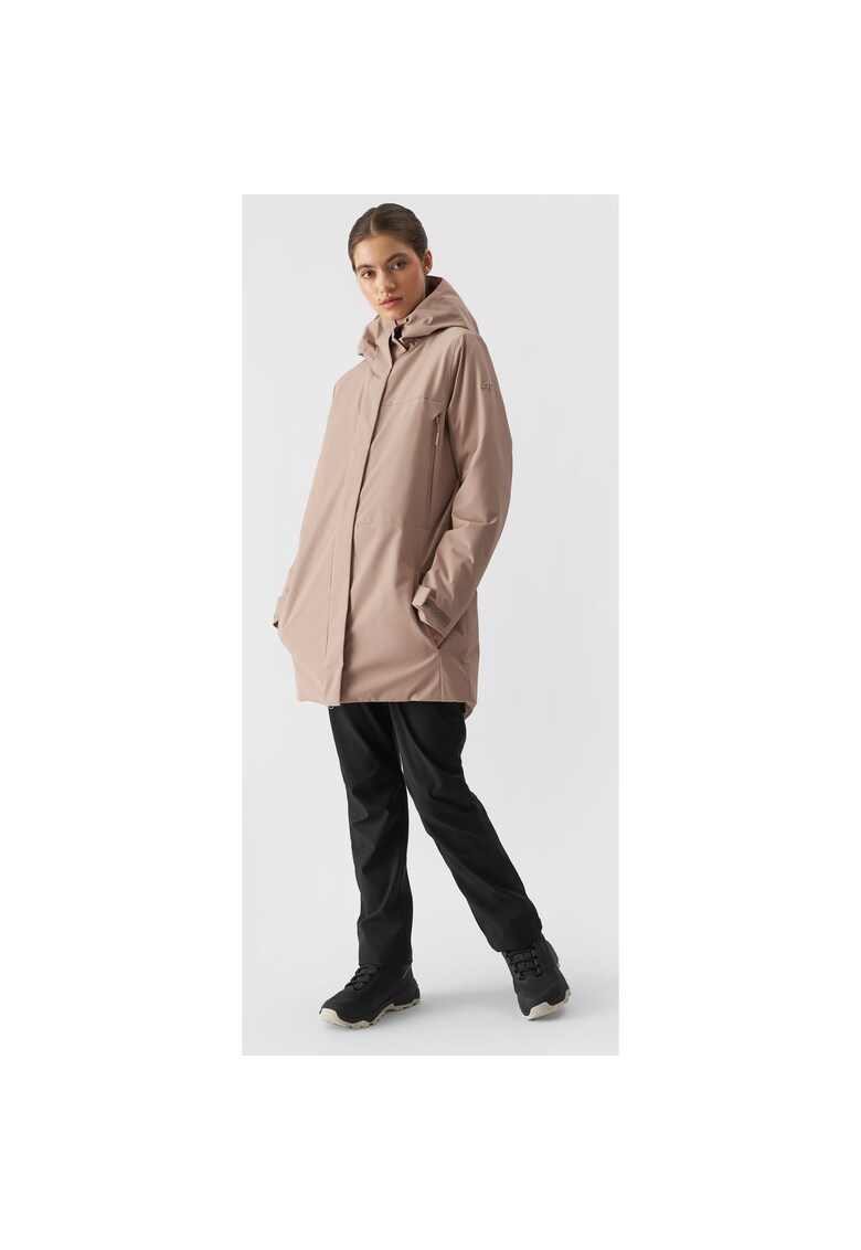 Geaca parka femei impermeabila - sportiva - captusita - maro - poliester