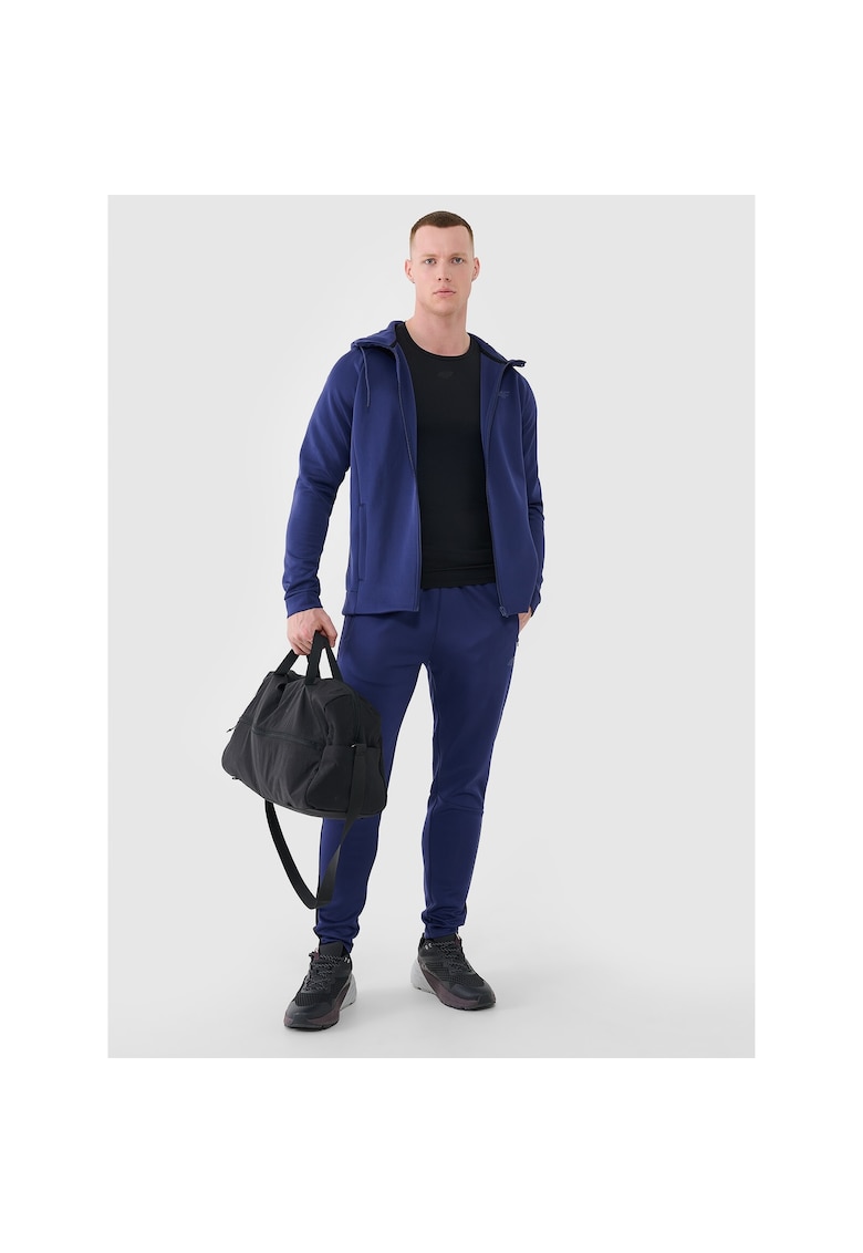 Pantaloni sport barbati antrenament - uscare rapida - bleumarin - material sintetic