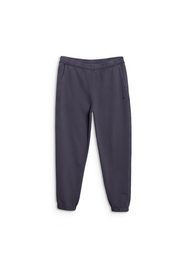 Pantaloni sport barbati bumbac/poliester - manseta elastica - gri