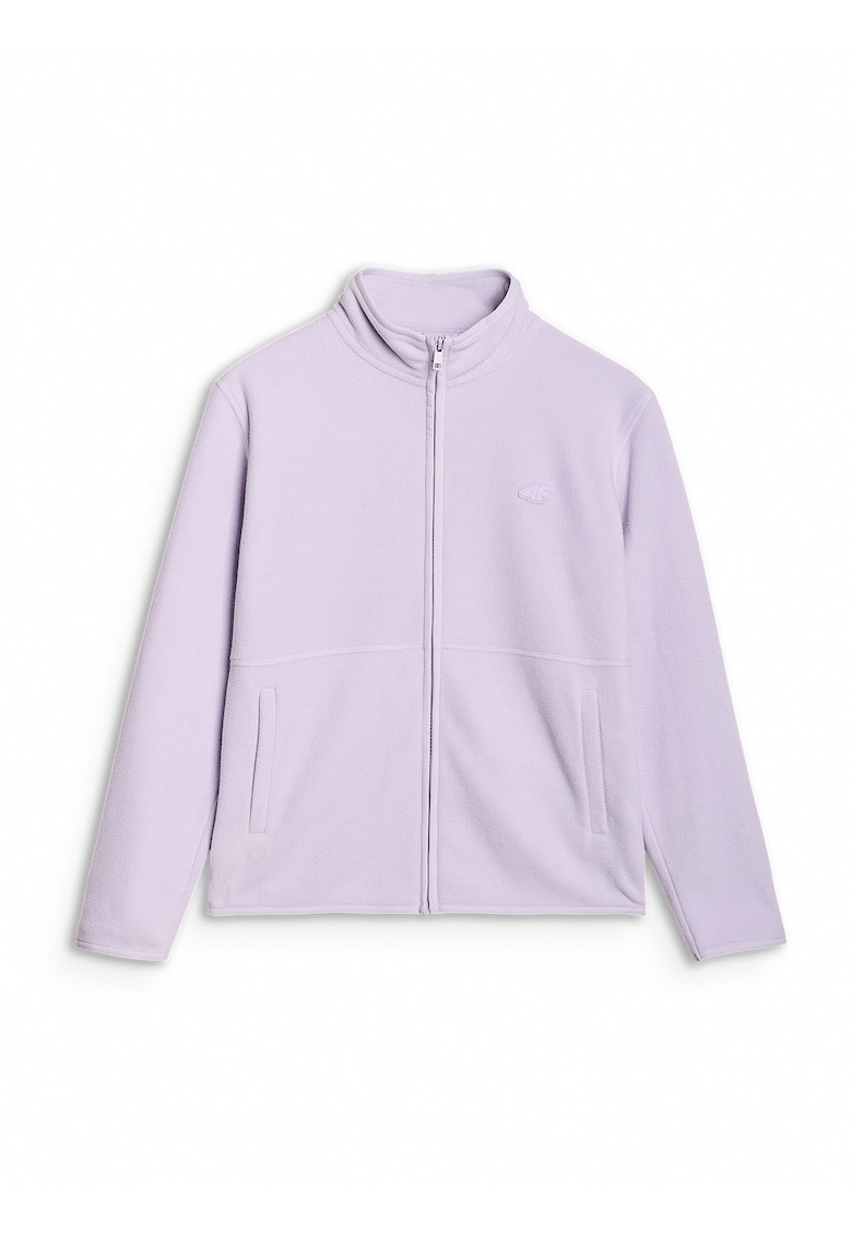 Hanorac din fleece pentru femei lila - guler inalt
