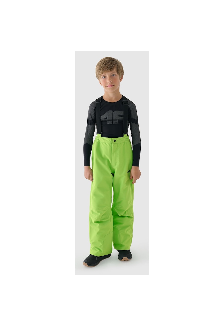 Pantaloni ski Junior NeoDry - impermeabili - confortabili - verzi - poliester -