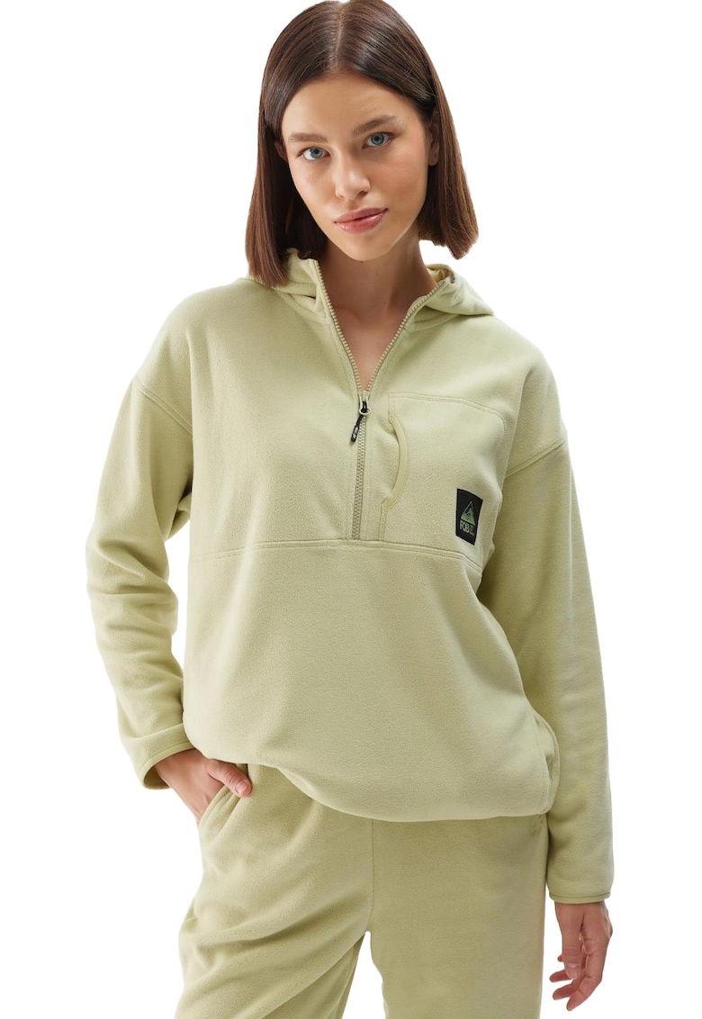 Hanorac Polar Femei Oliv Moss Yellow Warm - Sportstyle - Microfleece Calduros - Marimi XS-XXL