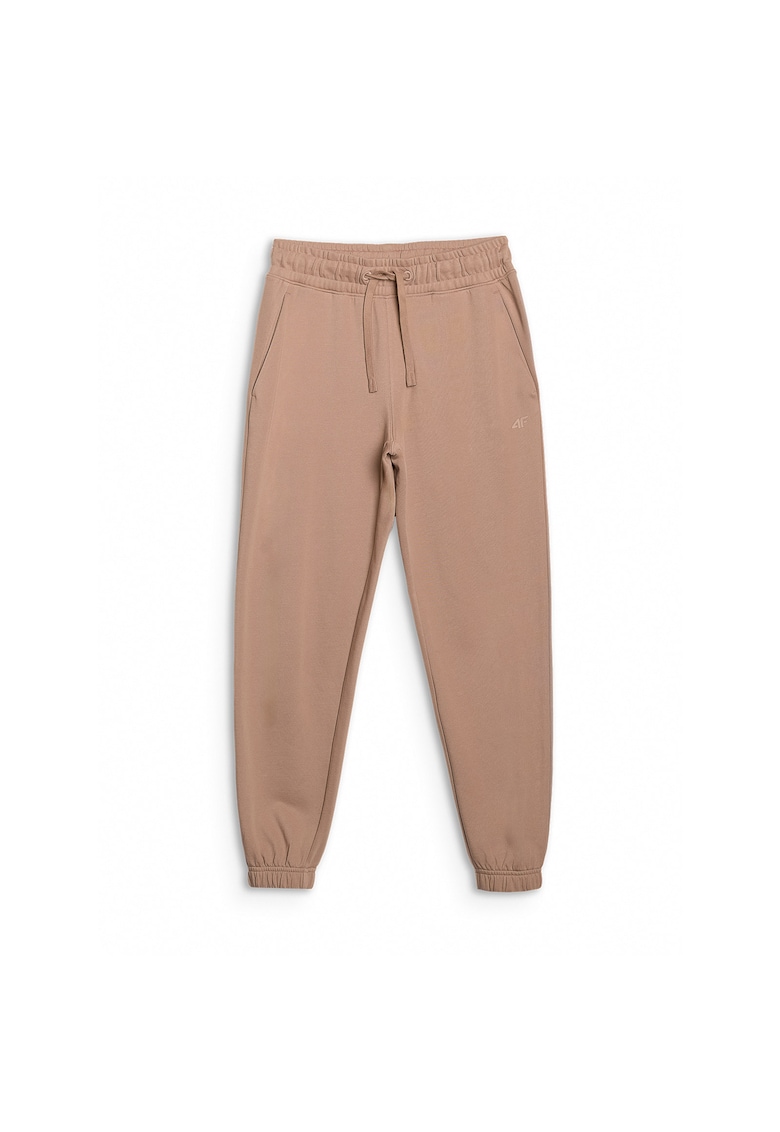 Pantaloni sport dama bej - bumbac - croiala obisnuita