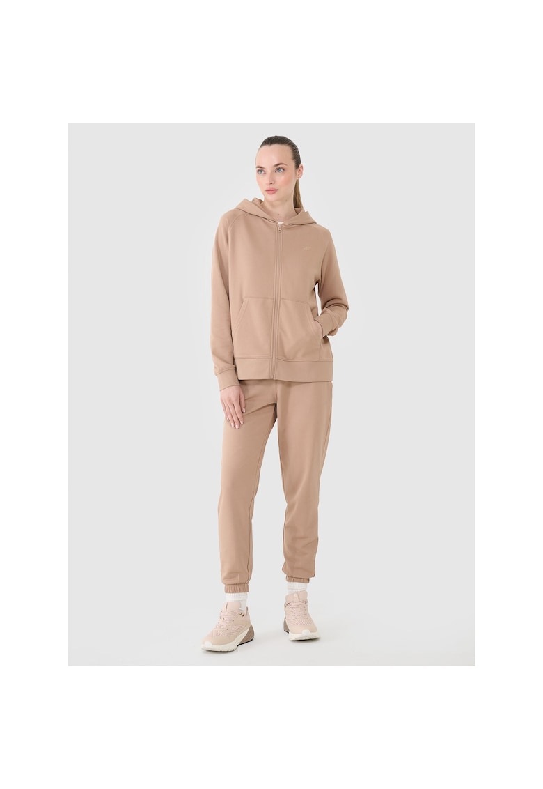 Pantaloni sport dama bej - bumbac - croiala obisnuita