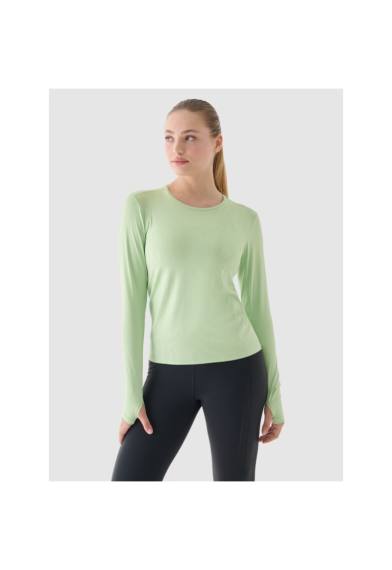 Bluza de alergare uscare rapida - verde - material sintetic
