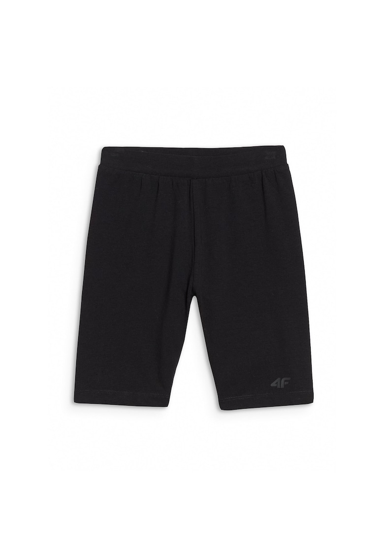 Colanti sportivi pentru fete - slim fit - talie inalta - negru - bumbac