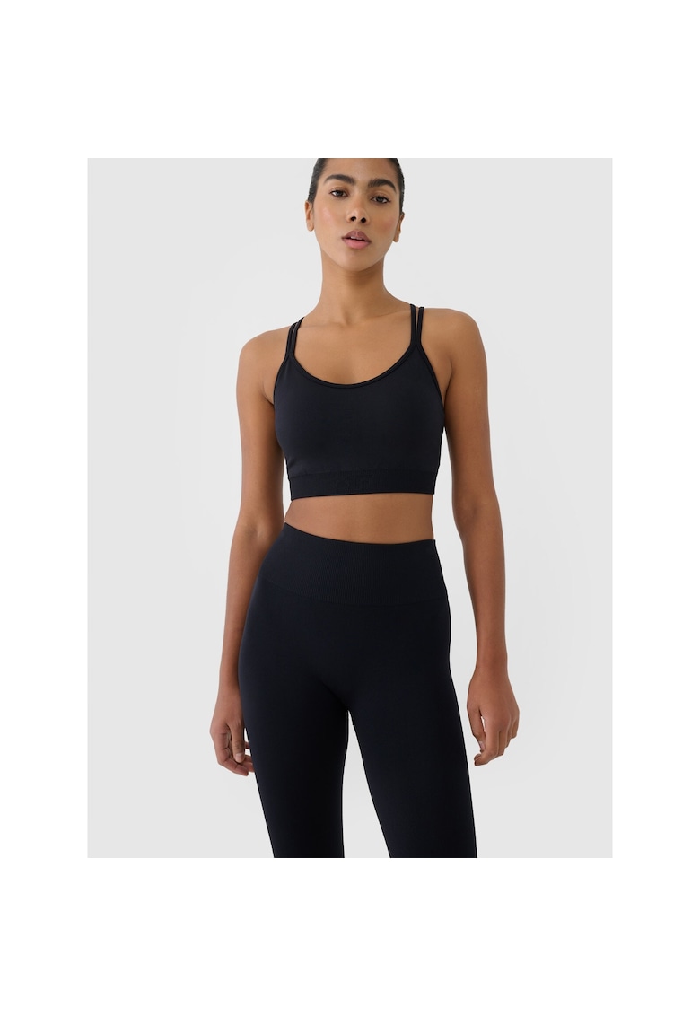 Bustiera sport sintetic/elastan - pentru antrenamente - negru